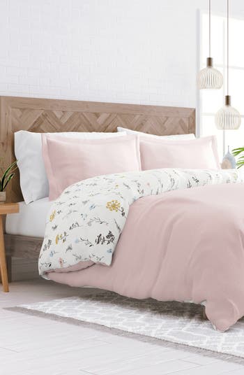 IENJOY HOME Premium Ultra Soft Wild Flower Pattern 3-Piece Reversible Duvet Cover Set
