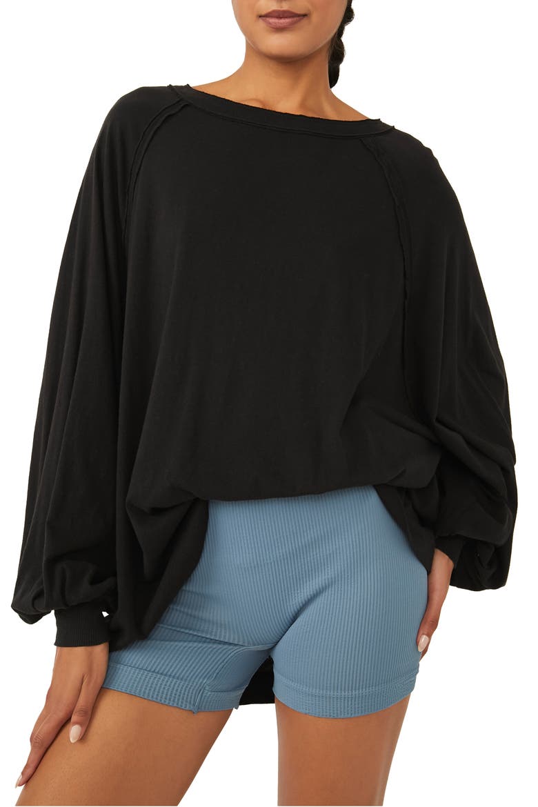 Free People FP Movement She's Everything Shirt, Main, color, BLACK