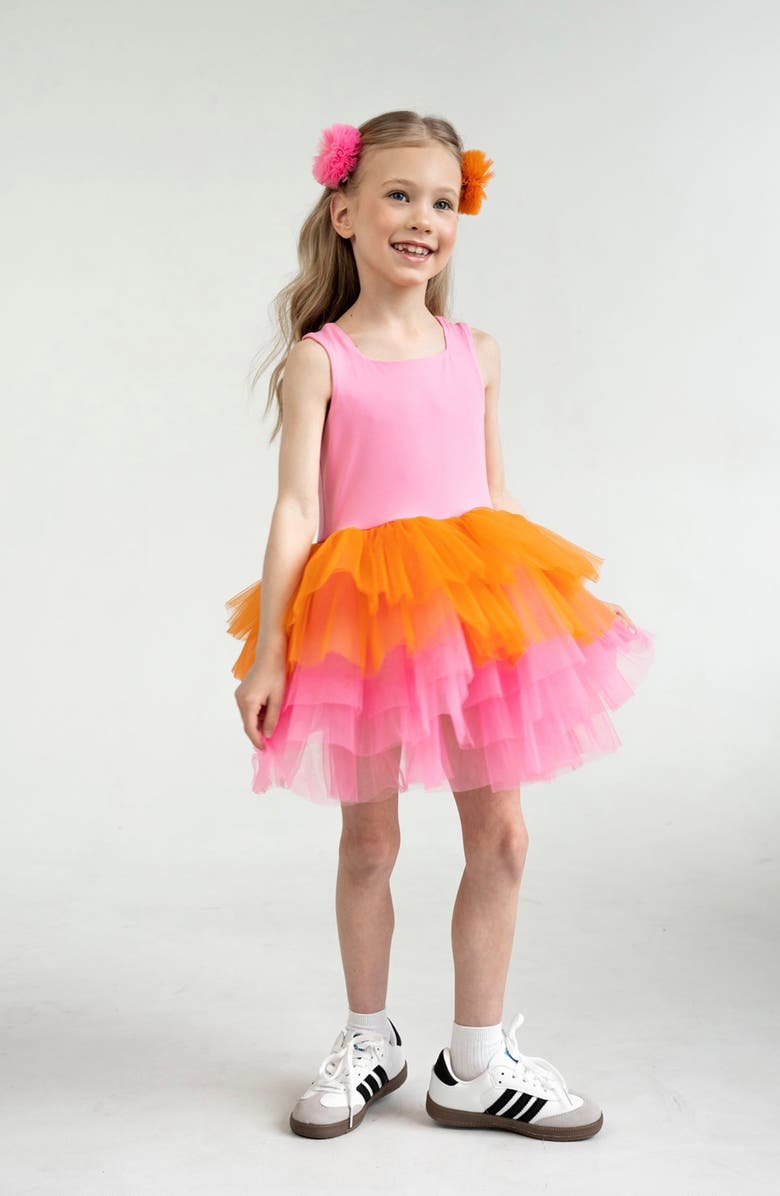 Mini Celebrities Peony Sleeveless Fluffy Tutu Dress, Alternate, color, Purple Bloom