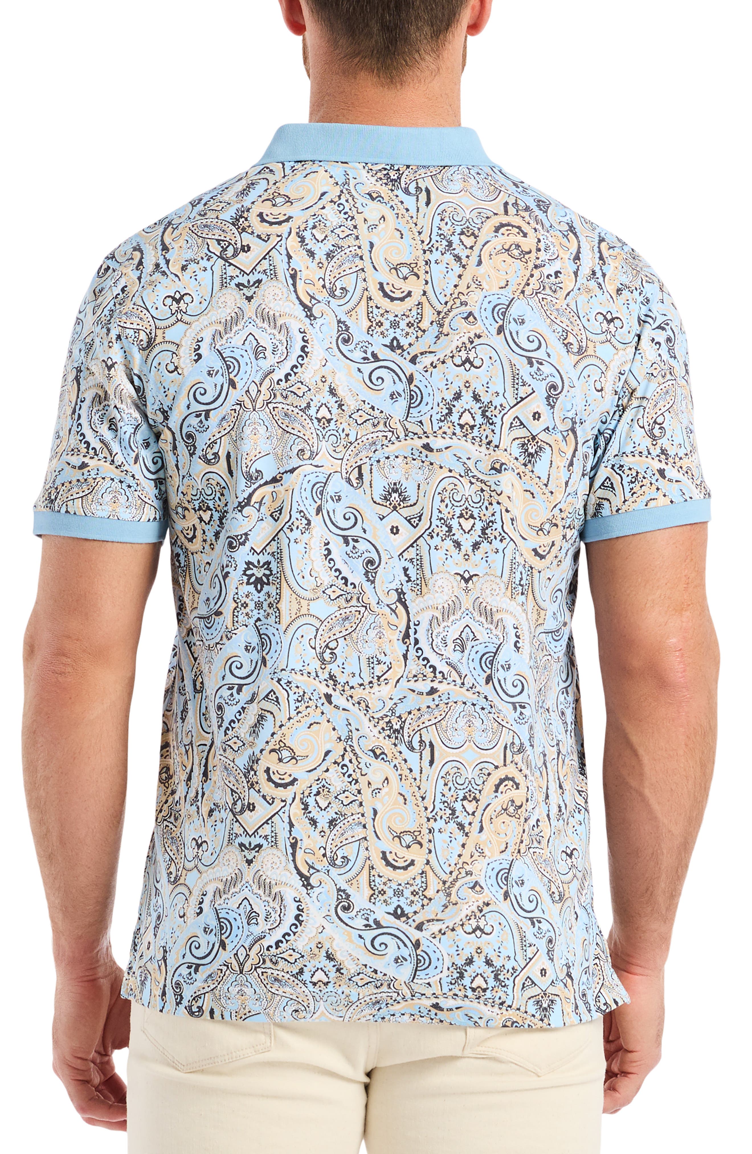 Manucci Paisley Cotton Polo - image 2