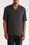DENIM AND FLOWER Geo Print Short Sleeve Shirt