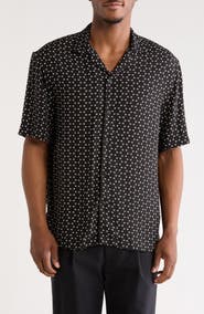 DENIM AND FLOWER Geo Print Short Sleeve Shirt