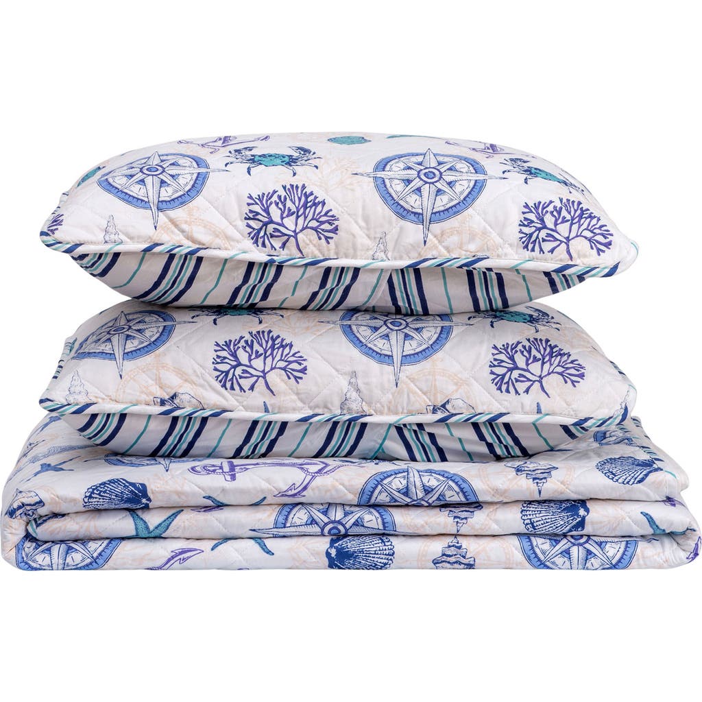 Woven & Weft Nautical Reversible Microfiber Quilt Set