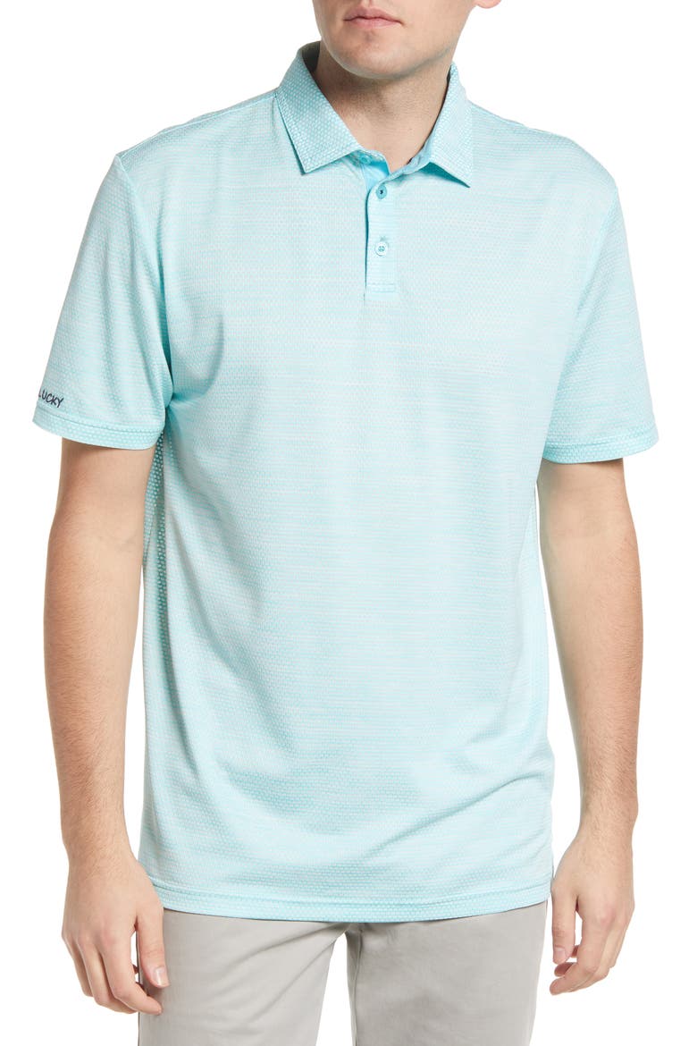Men's Nico Textured Performance Golf Polo, Main, color, BLUE RADIANCE