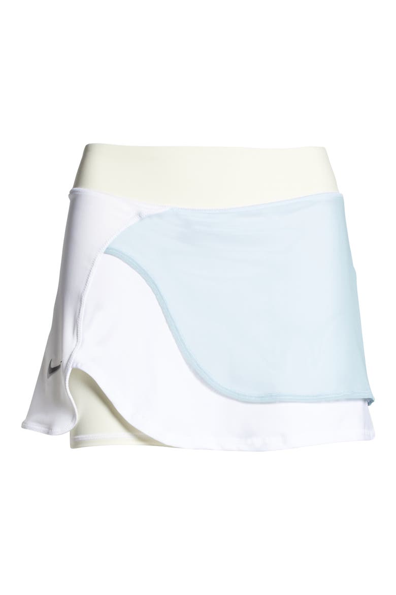 NikeCourt Dri-FIT Slam Tennis Skirt, Alternate, color, WHITE/ BLACK