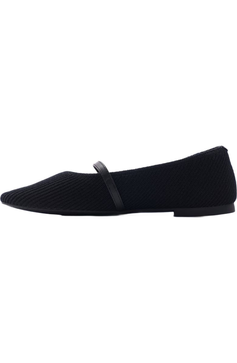 GOBI Mongolian Cashmere Mercerized Wool Cashmere Knitted Ballet Flats, Alternate, color, Black