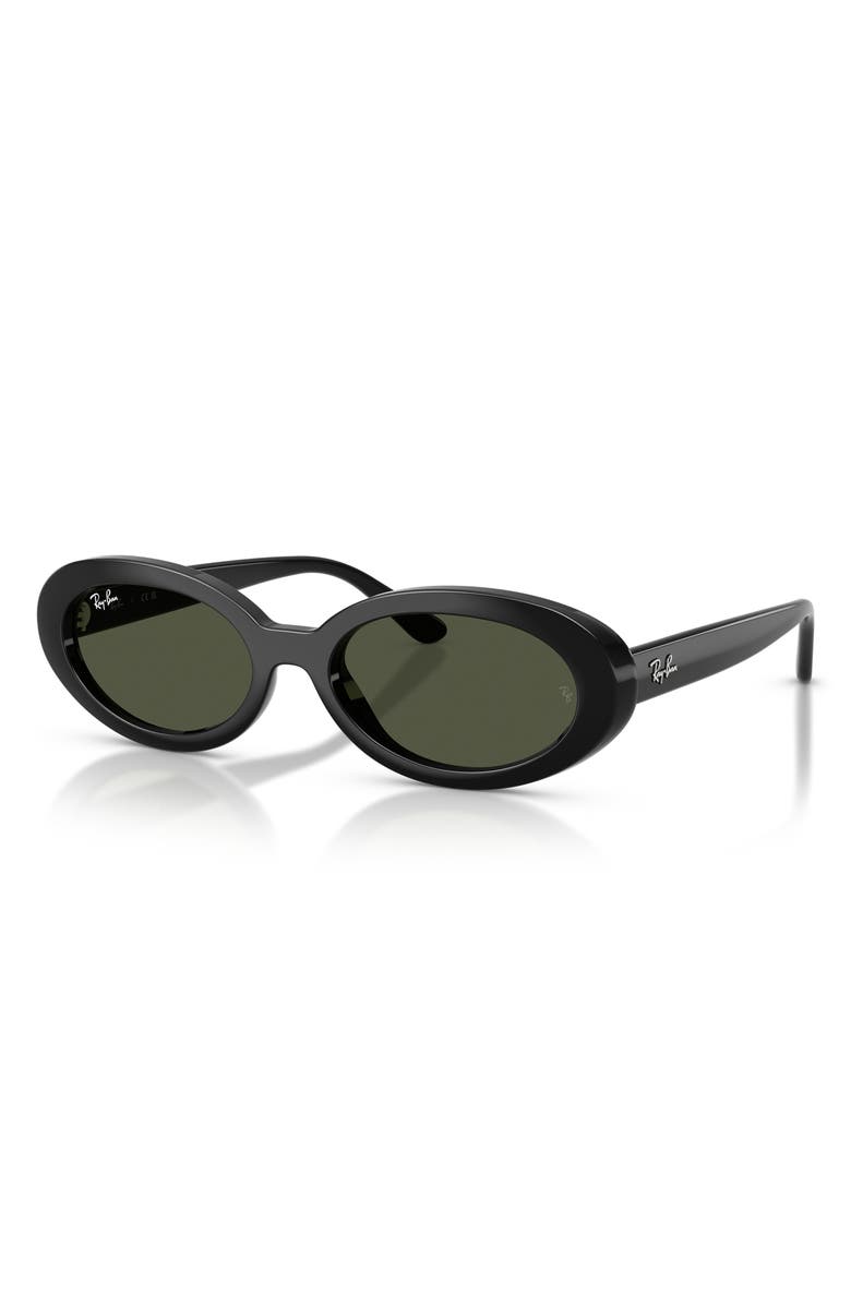 Ray-Ban 54mm Oval Sunglasses, Alternate, color, Black / Green