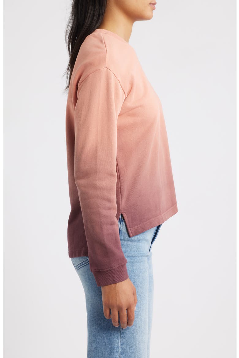 Ombré Sweatshirt, Alternate, color, MERLOT