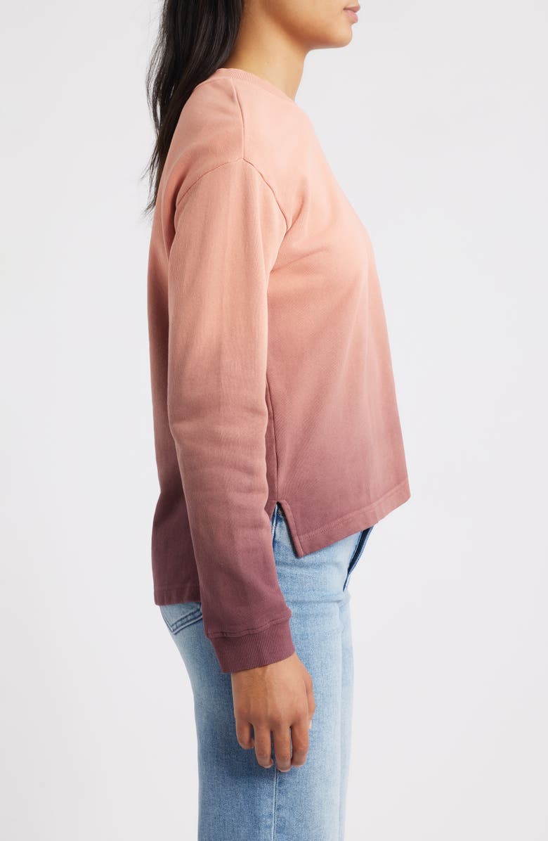 CITY BLUES Ombré Sweatshirt, Alternate, color, Merlot