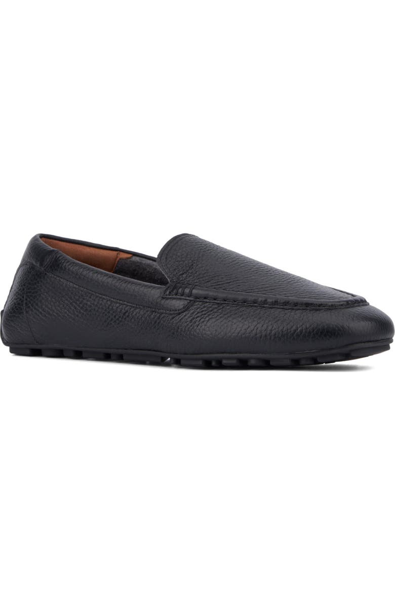 Aquatalia Qaitlin Moc Toe Weatherproof Slip-On Shoe, Main, color, Black/ Black