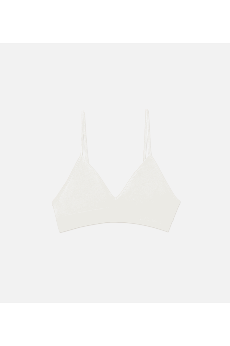 Low Show V Bralette, Alternate, color, Cream