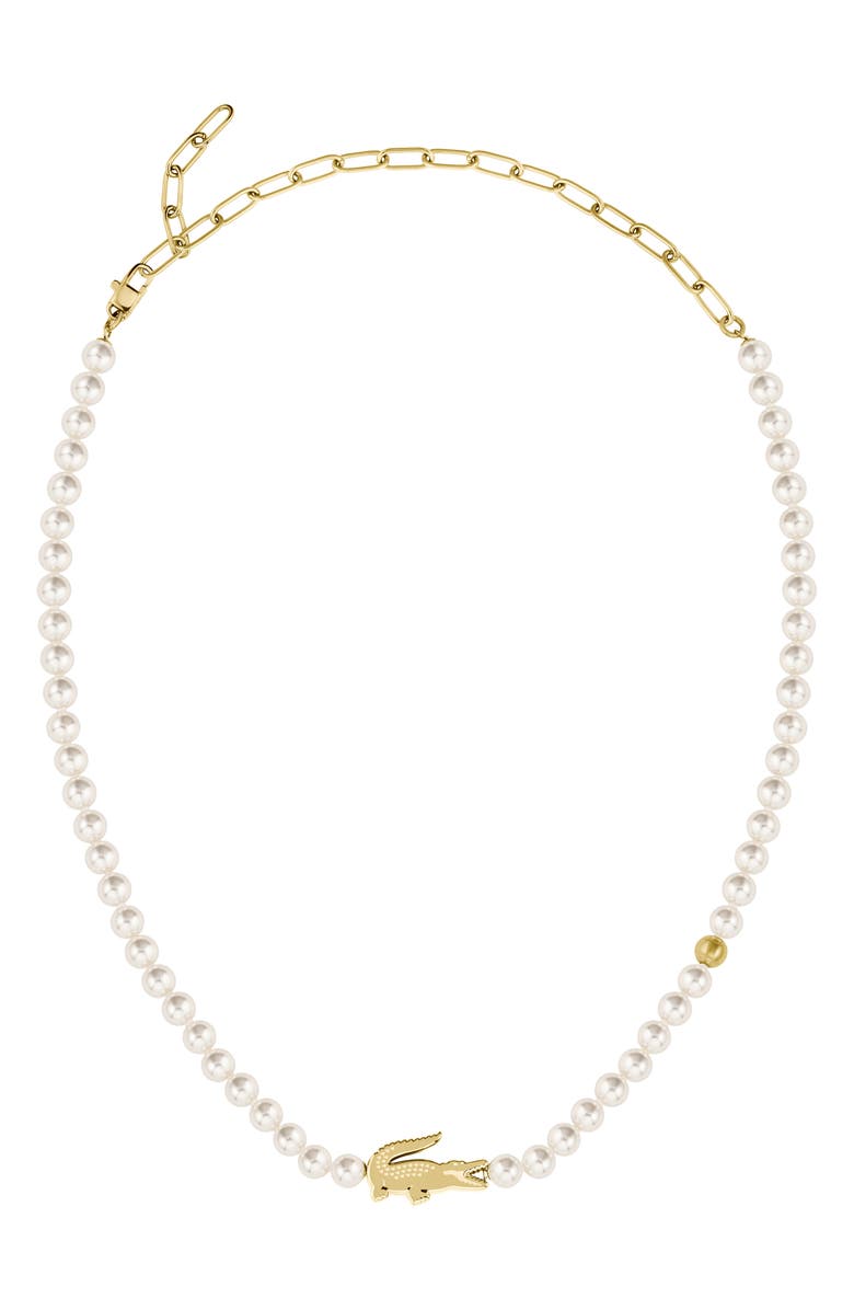 Lacoste Men's Matchpoint Necklace, Main, color, Gold