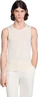 SANDRO Knit crew neck vest top