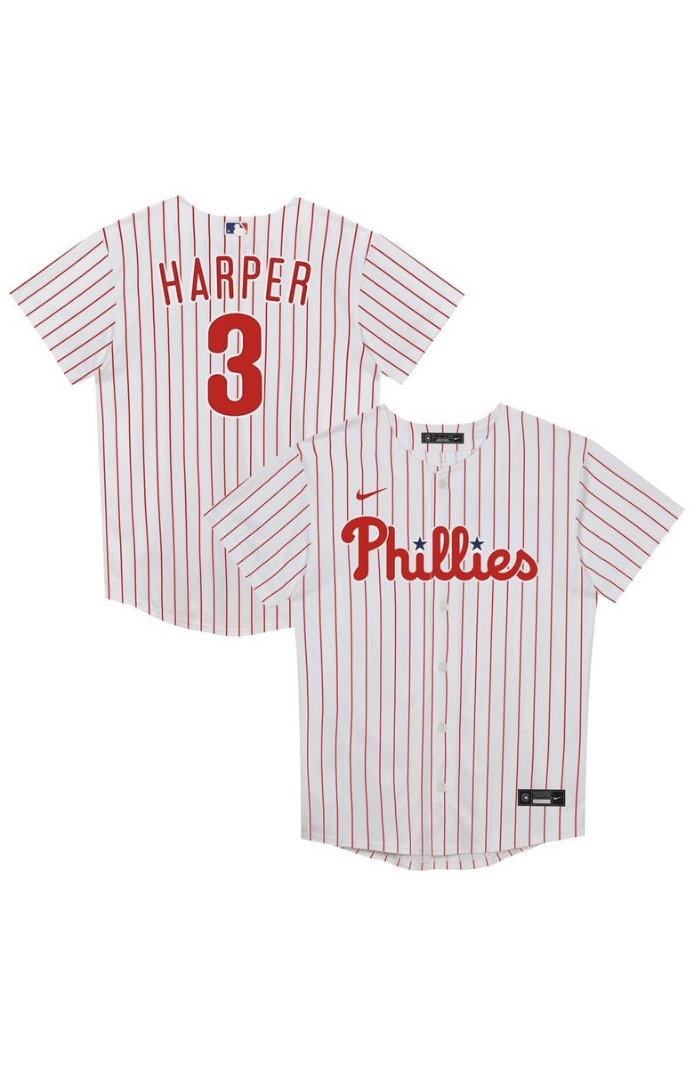 Nike Preschool Nike Bryce Harper White Philadelphia Phillies Home Replica Player Jersey, Main, color, White