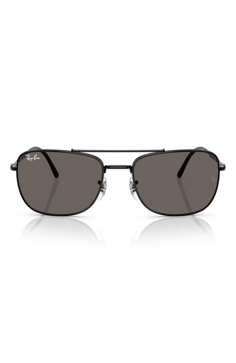 62mm Rectangular Sunglasses