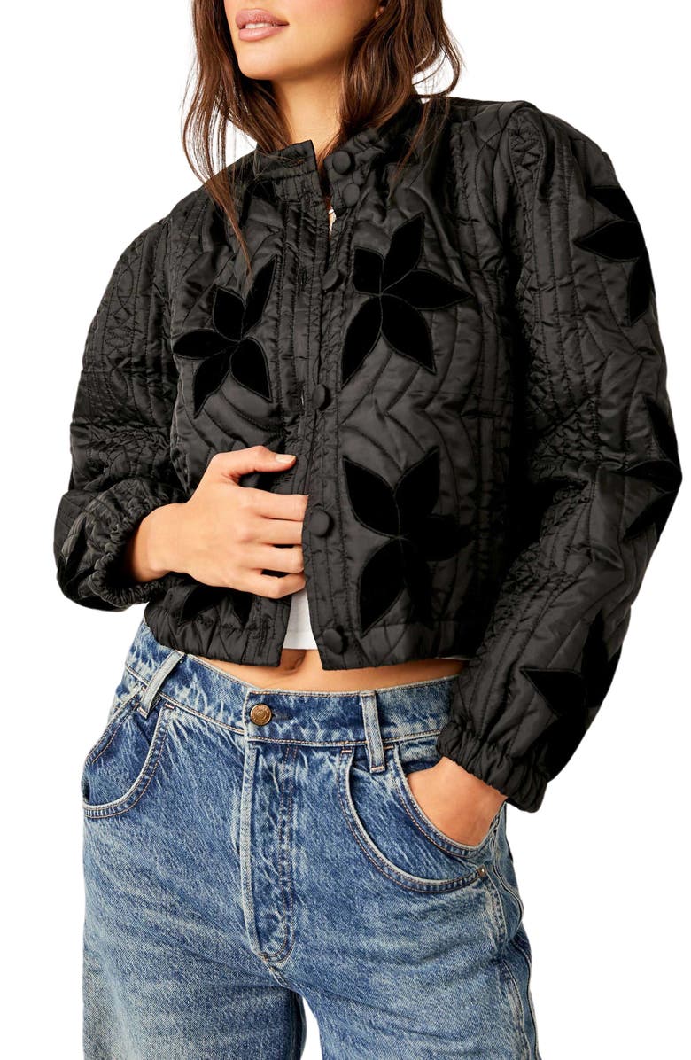 Free People Quinn Quilted Crop Jacket, Main, color, 
