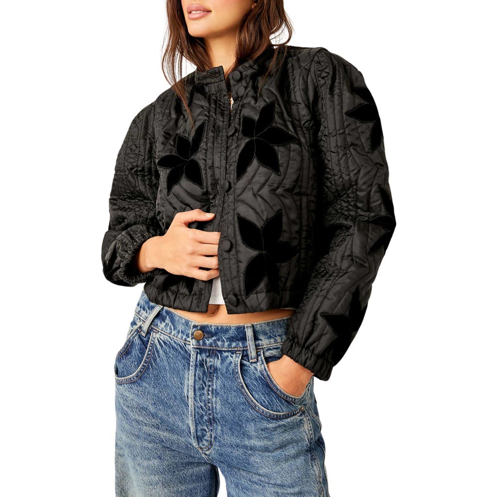 FREE PEOPLE FREE PEOPLE QUINN QUILTED CROP JACKET