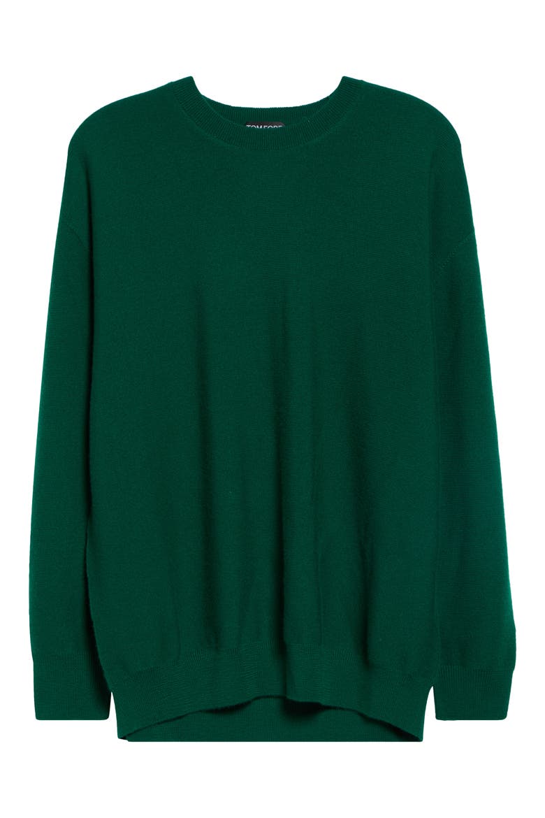 Seamless Crewneck Cashmere Sweater, Alternate, color, FORMAL GARDEN