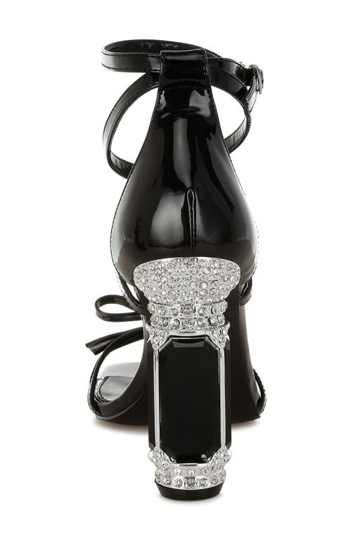 London Rag Affluence Crystal T-strap Sandal In Black