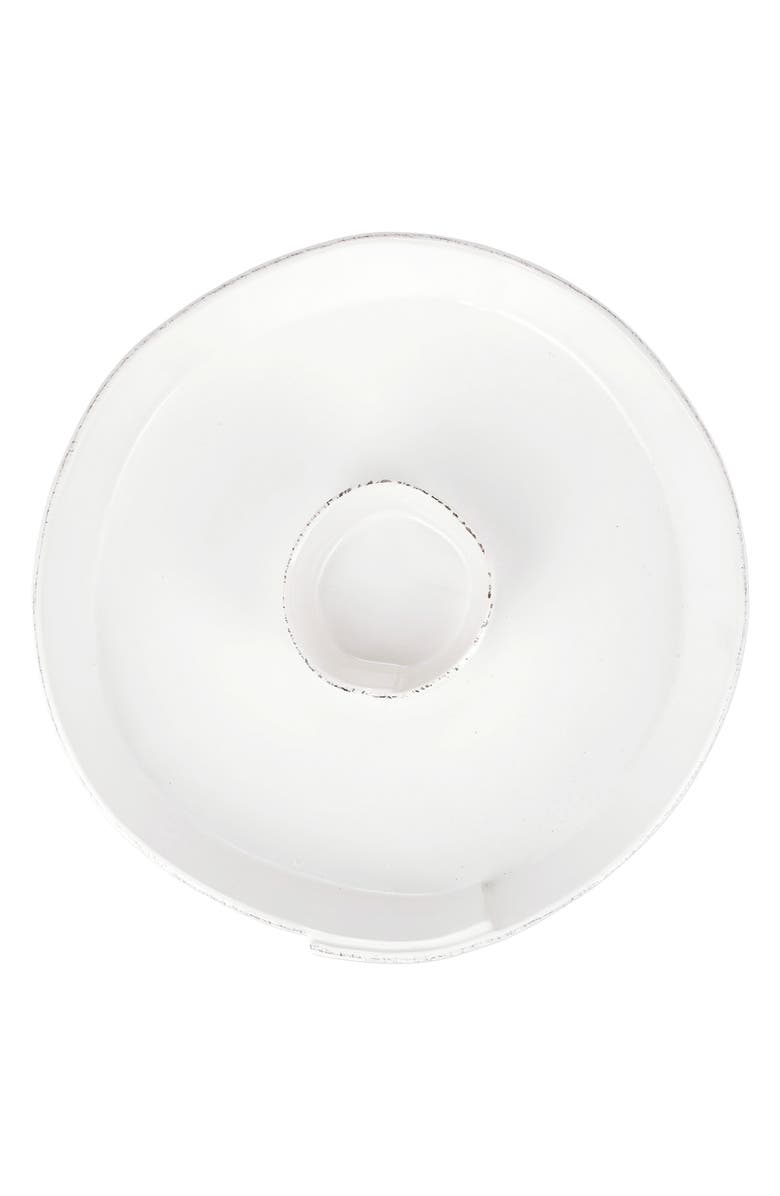 VIETRI Lastra Chip & Dip Dish, Alternate, color, White