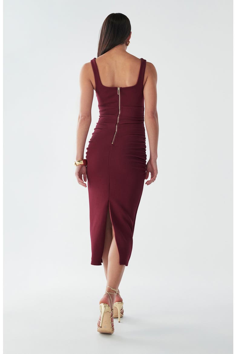 Brookes Midi Dress, Alternate, color, Burgundy