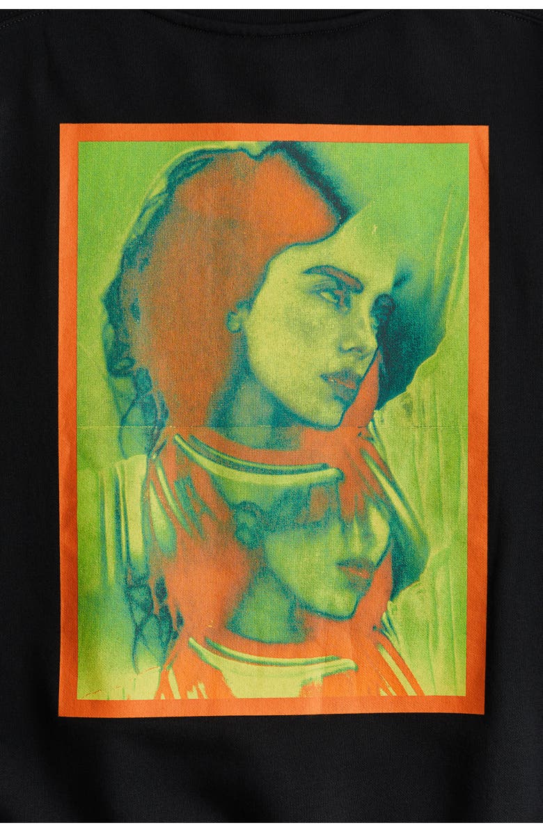 H&M Oversized Print-motif Sweatshirt, Alternate, color, Black/Billie Eilish