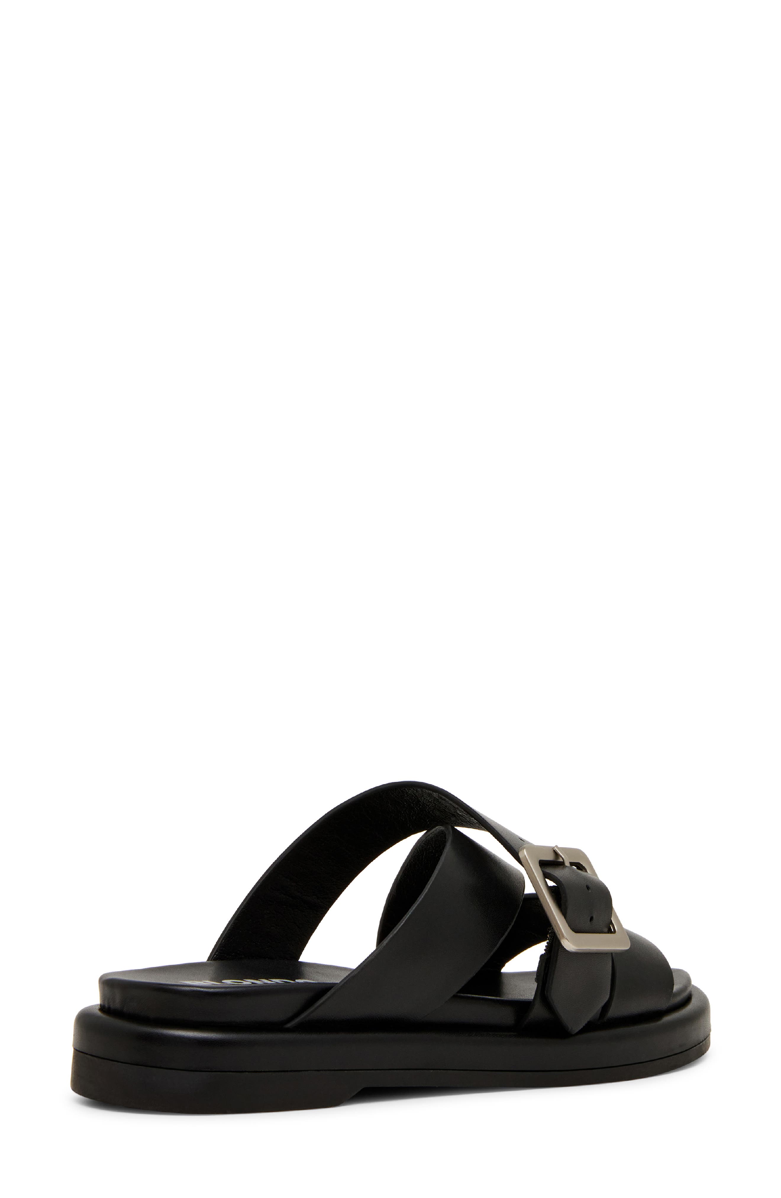 Blondo Logan Waterproof Slide Sandal, Alternate, color, Black Leather