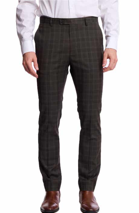 Downing Slim Fit Check Stretch Pants