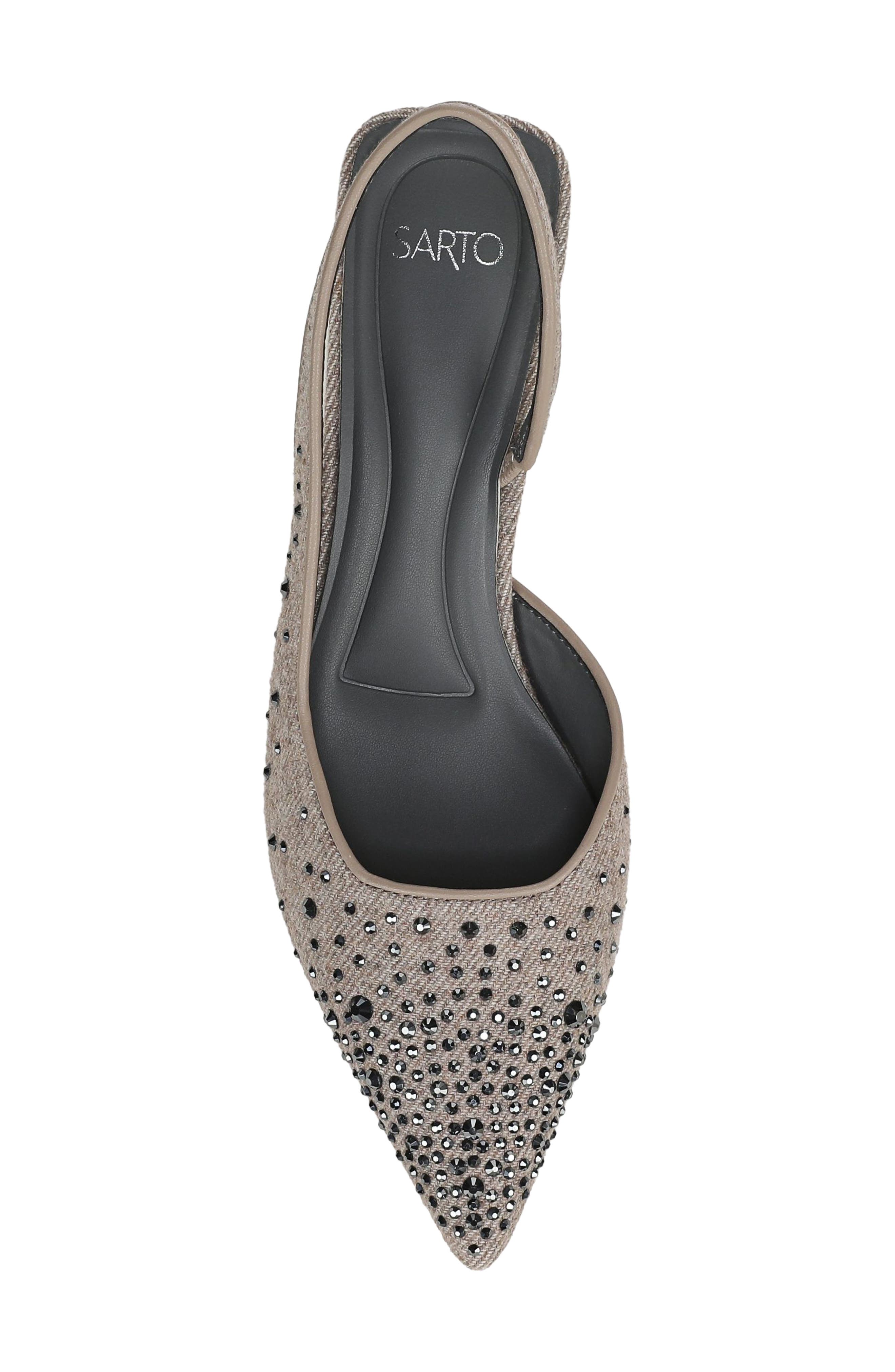 Devin Pointed Toe Slingback Pump, Alternate, color, BEIGE COZY FABRIC