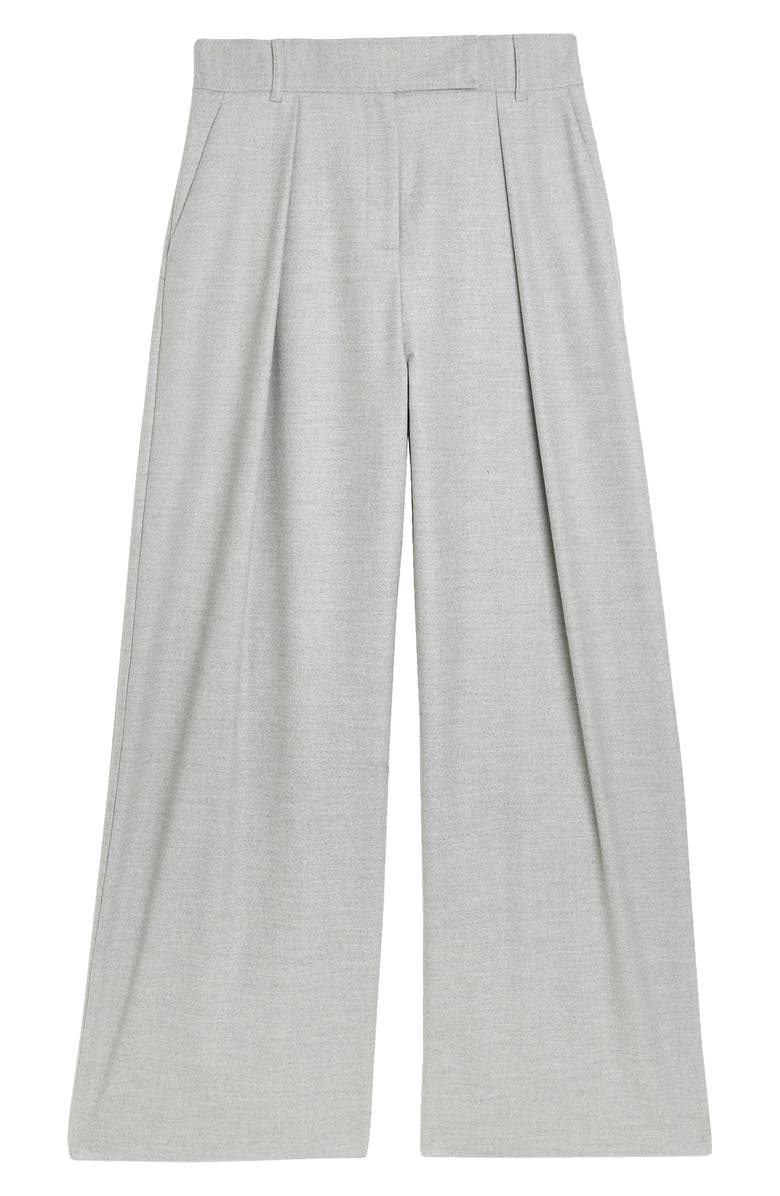 River Island Wide Leg Flannel Trousers, Alternate, color,