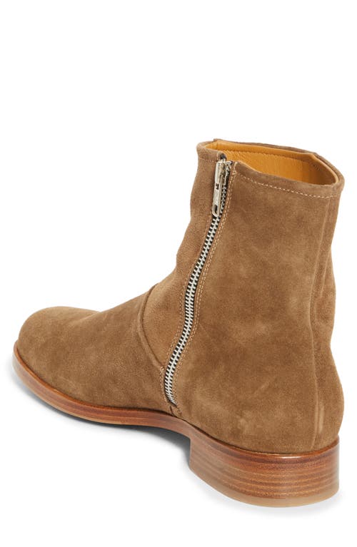 Common Projects Suede Zip Boot In Brown