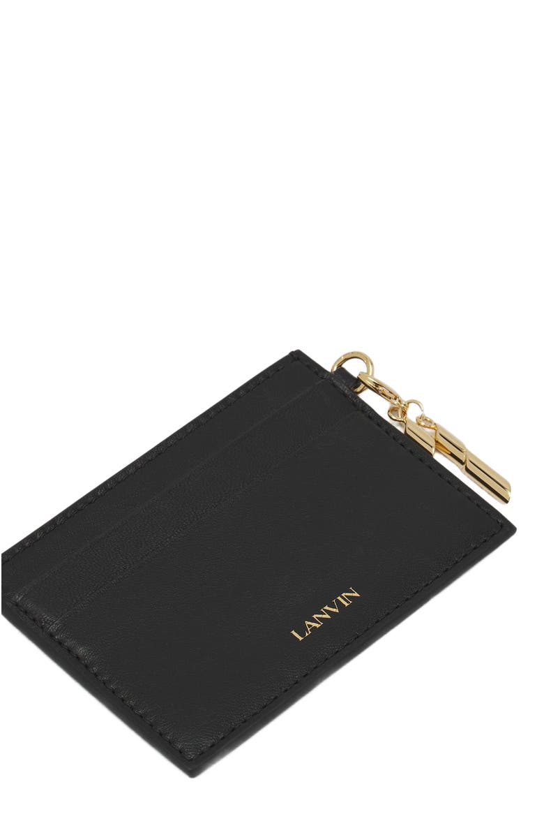 Lanvin Séquence Leather Cardholder, Alternate, color, Black