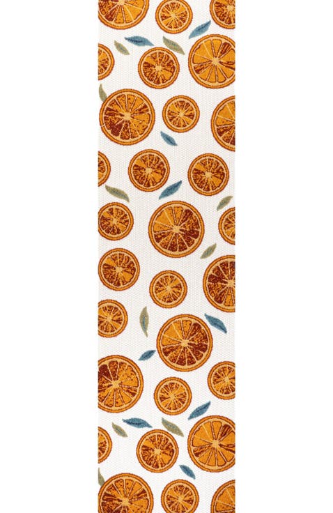 Aranciata Citrus Slice High-Low Indoor/Outdoor Area Rug