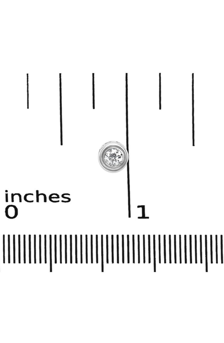 Haus of Brilliance Silver 1/5 Ct Lab-Grown Diamond Modern Bezel- Stud Earring, Alternate, color, White