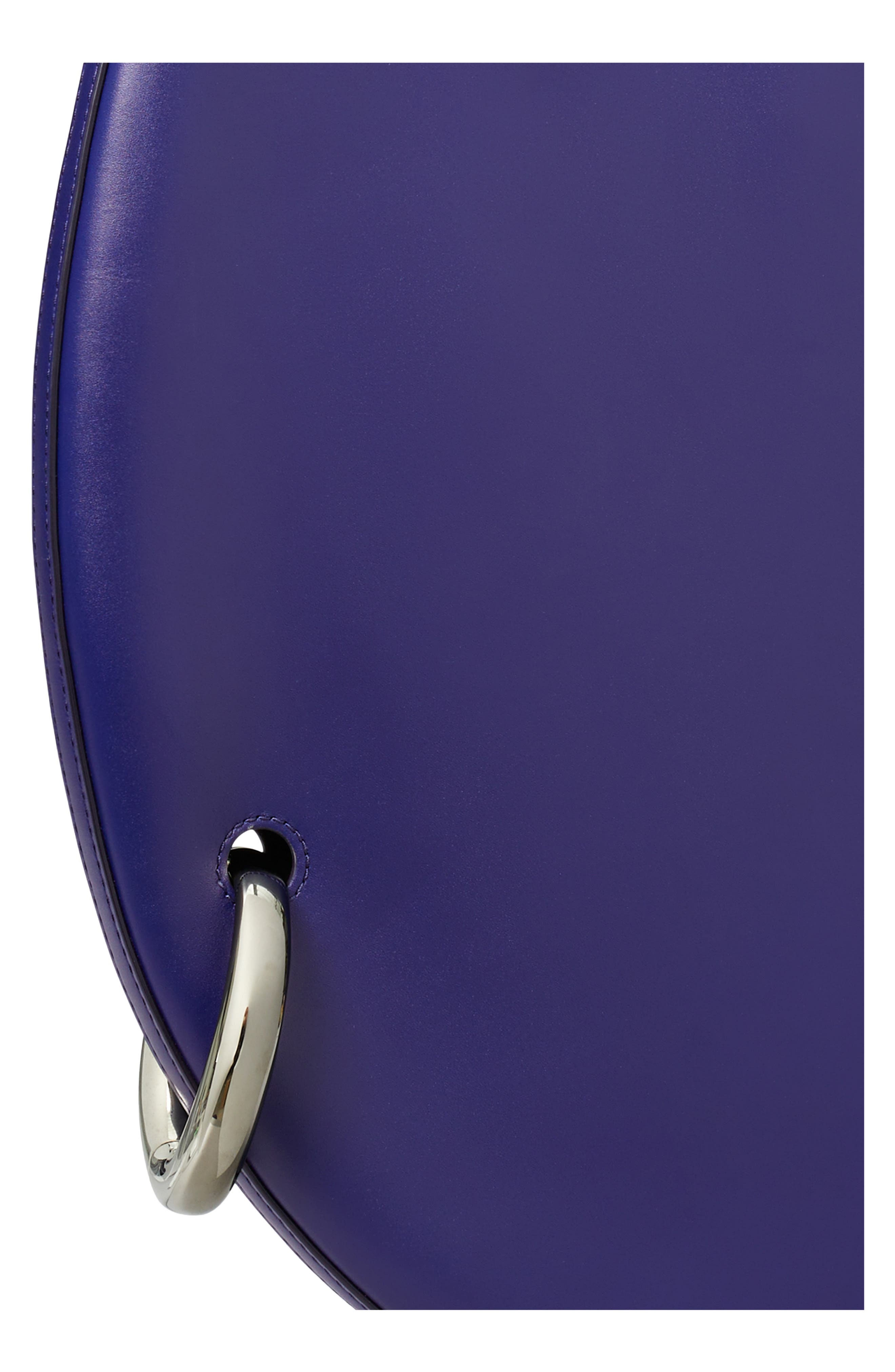 Tory Burch Pierced Leather Bag, Alternate, color, Ballpoint Blue