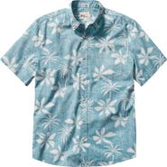 Reyn Spooner Island Daze Short Sleeve Cotton Blend Button-Down Shirt