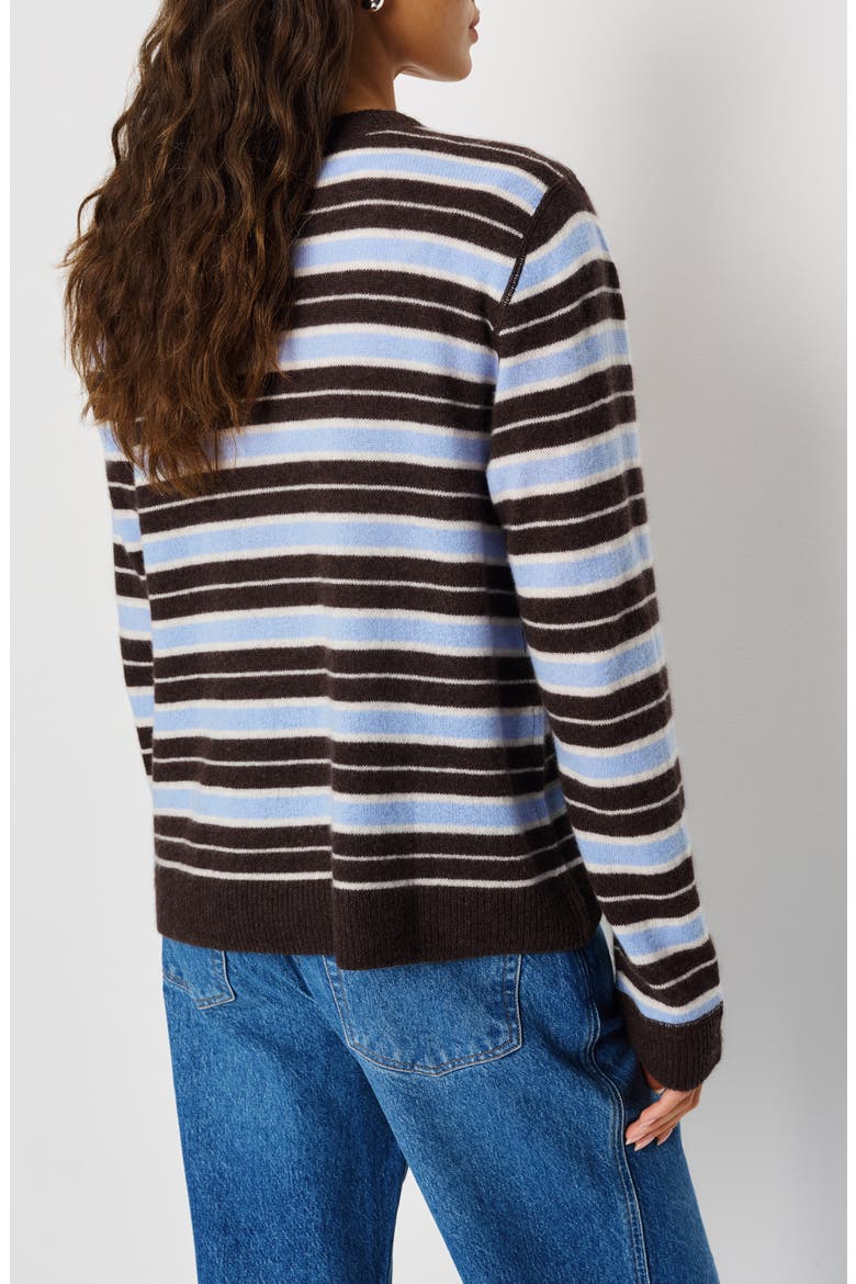 Cashmere Blend Sweater, Alternate, color, ICE WATER MULTI STRIPE