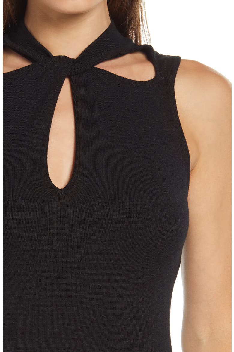 Mock Twist Sleeveless Dress, Alternate, color, BLACK