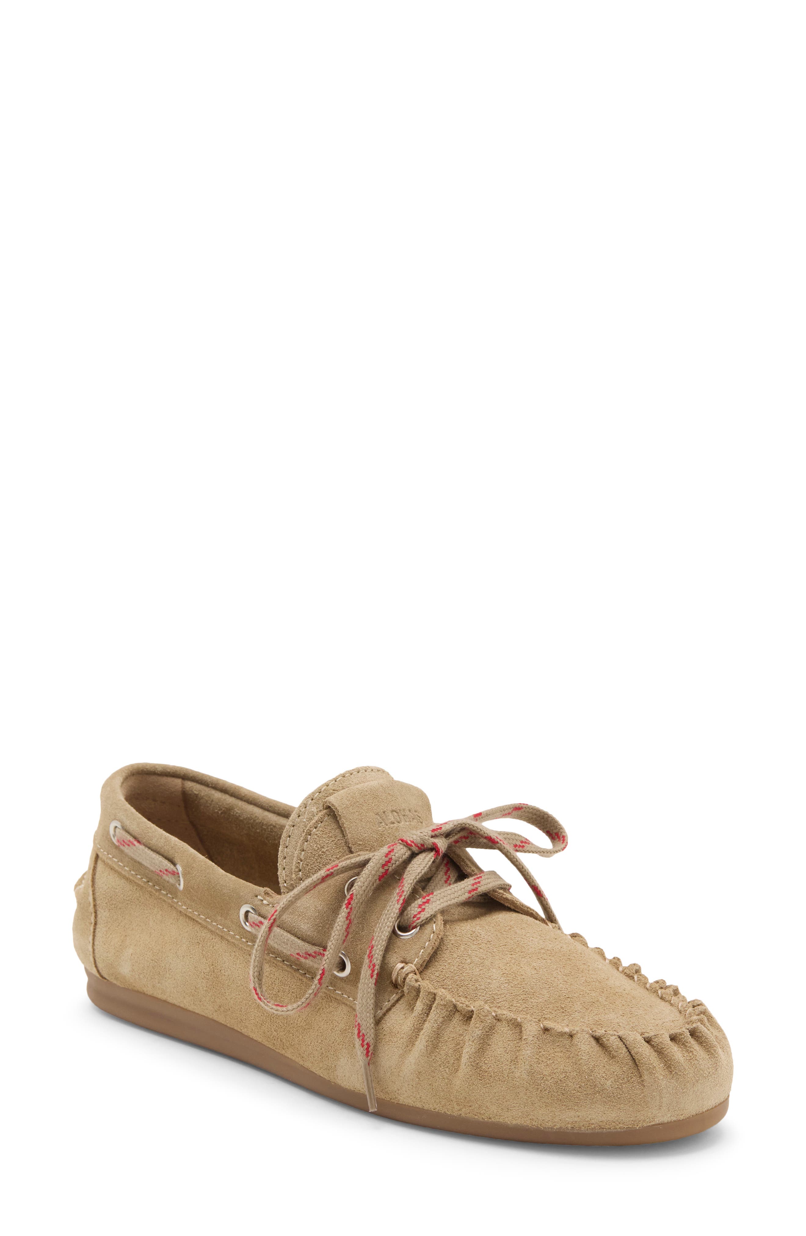 Rowan Leather Boat Shoe, Main, color, SPORTY SUEDE BEIGE