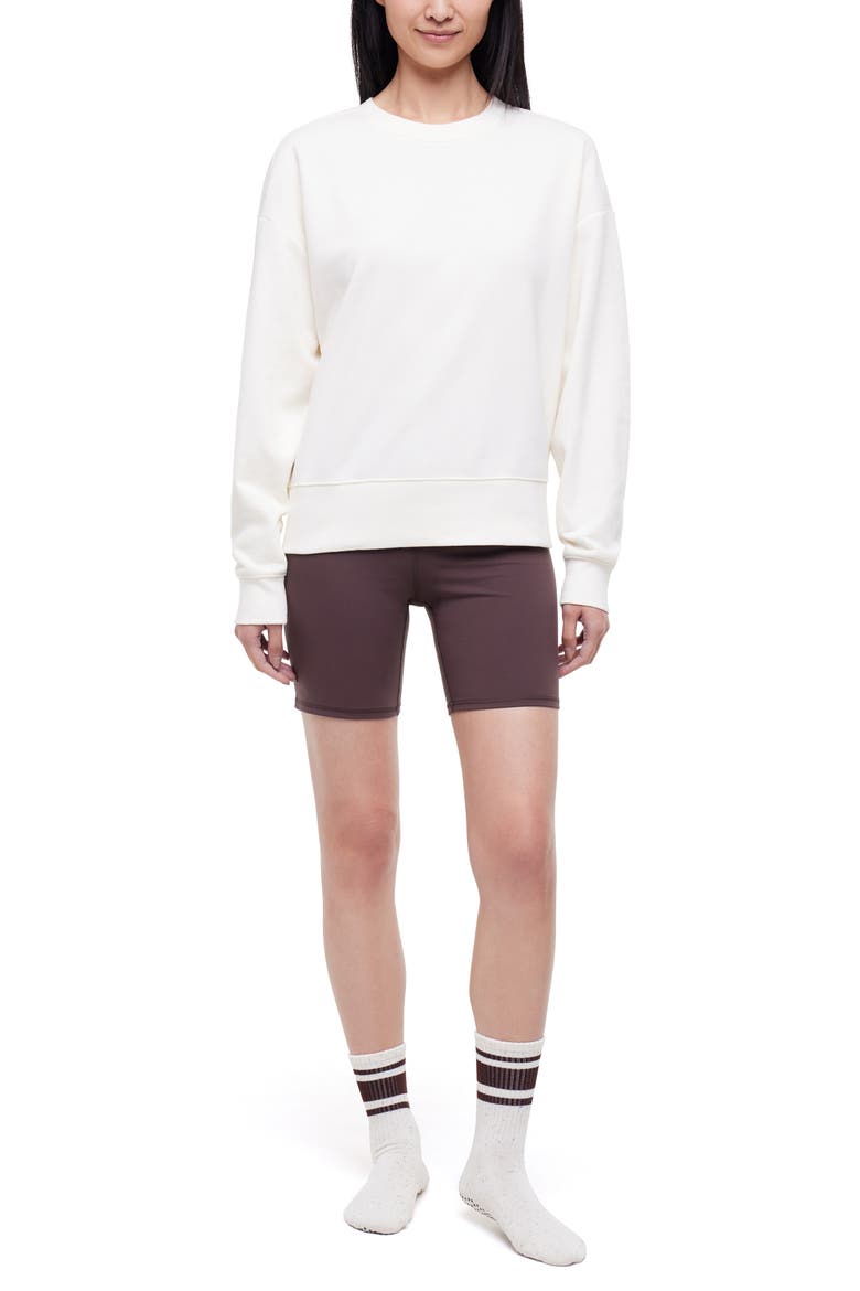 Nadine Sweatshirt, Shorts & Socks Set, Main, color, EGRET/SEAL BROWN/SUGAR