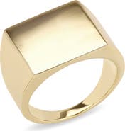 LANA 14K Gold Square Flash Tile Ring
