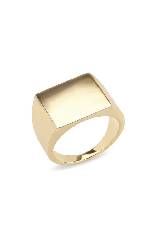 Lana Square Flash Tile Ring In Yellow Gold
