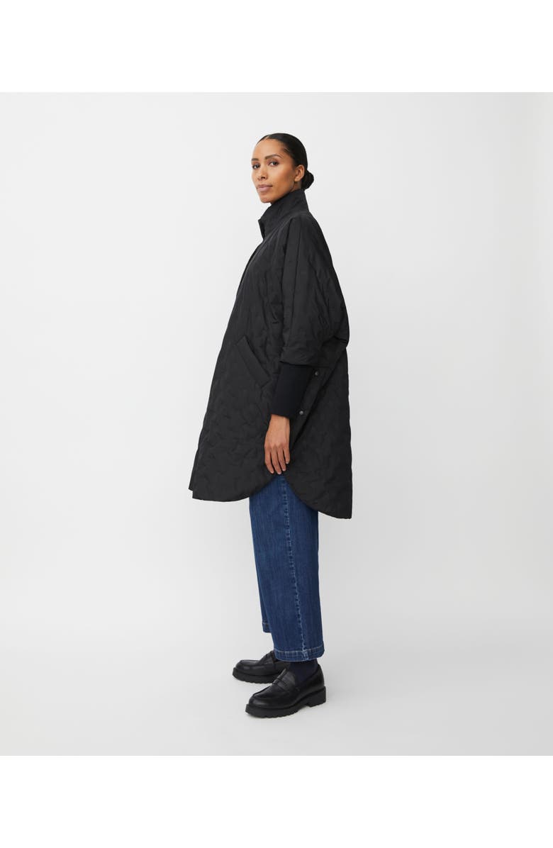 Masai Copenhagen Tilda Long Sleeve High Neck Long Coat, Alternate, color, Black