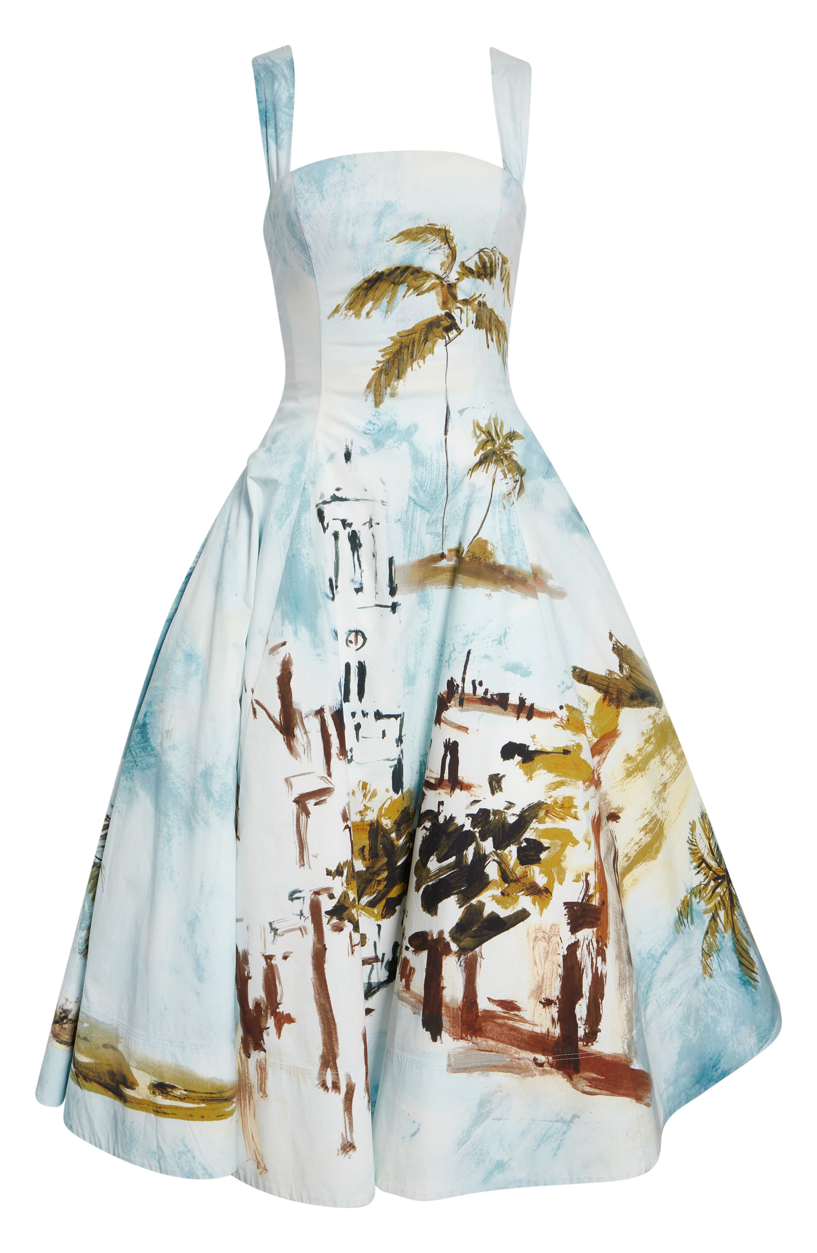 Dominican Landscape Stretch Poplin Sundress