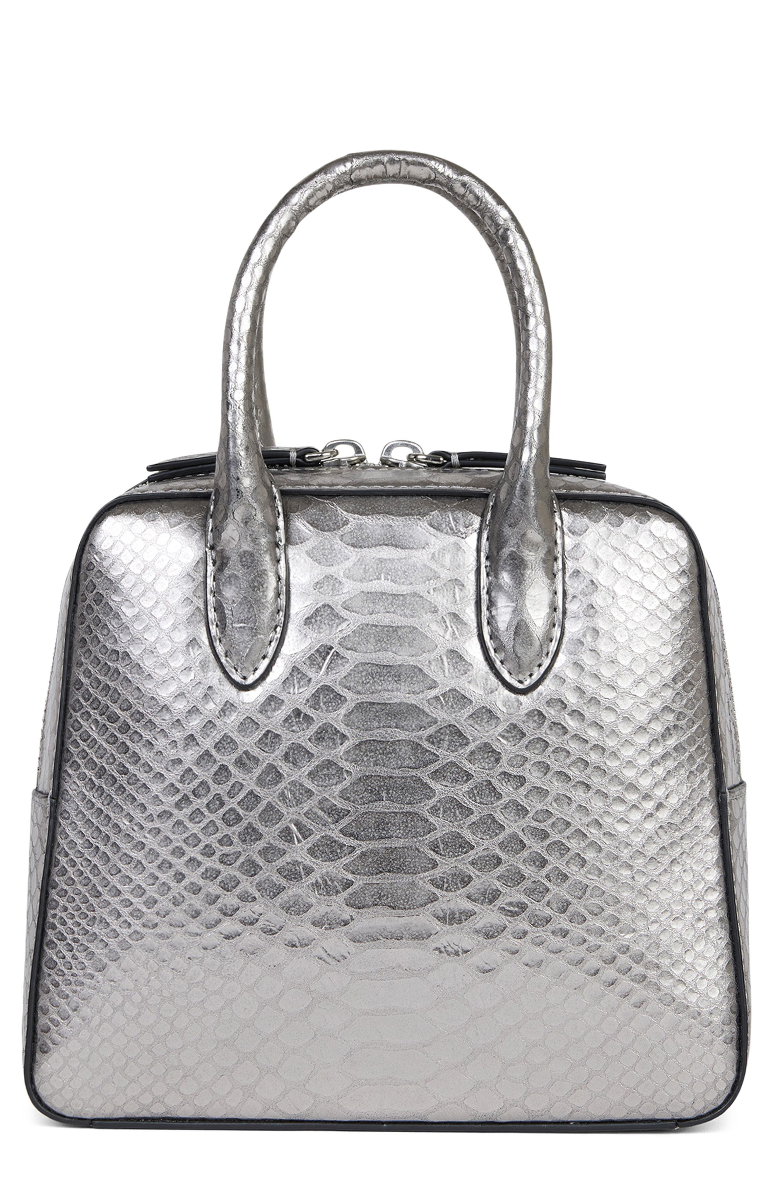 The Flight Crossbody Bag, Main, color, SILVER METALLIC