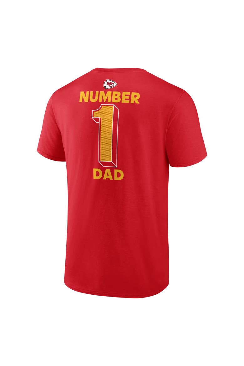 Men's Fanatics  Red Kansas City Chiefs Big & Tall Number One Dad T-Shirt, Alternate, color, Red