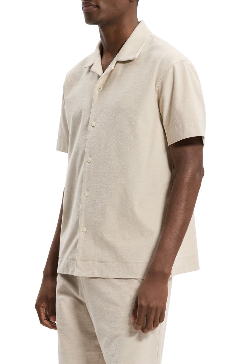 Terry Cloth Camp Shirt, Alternate, color, WARM CLOUD