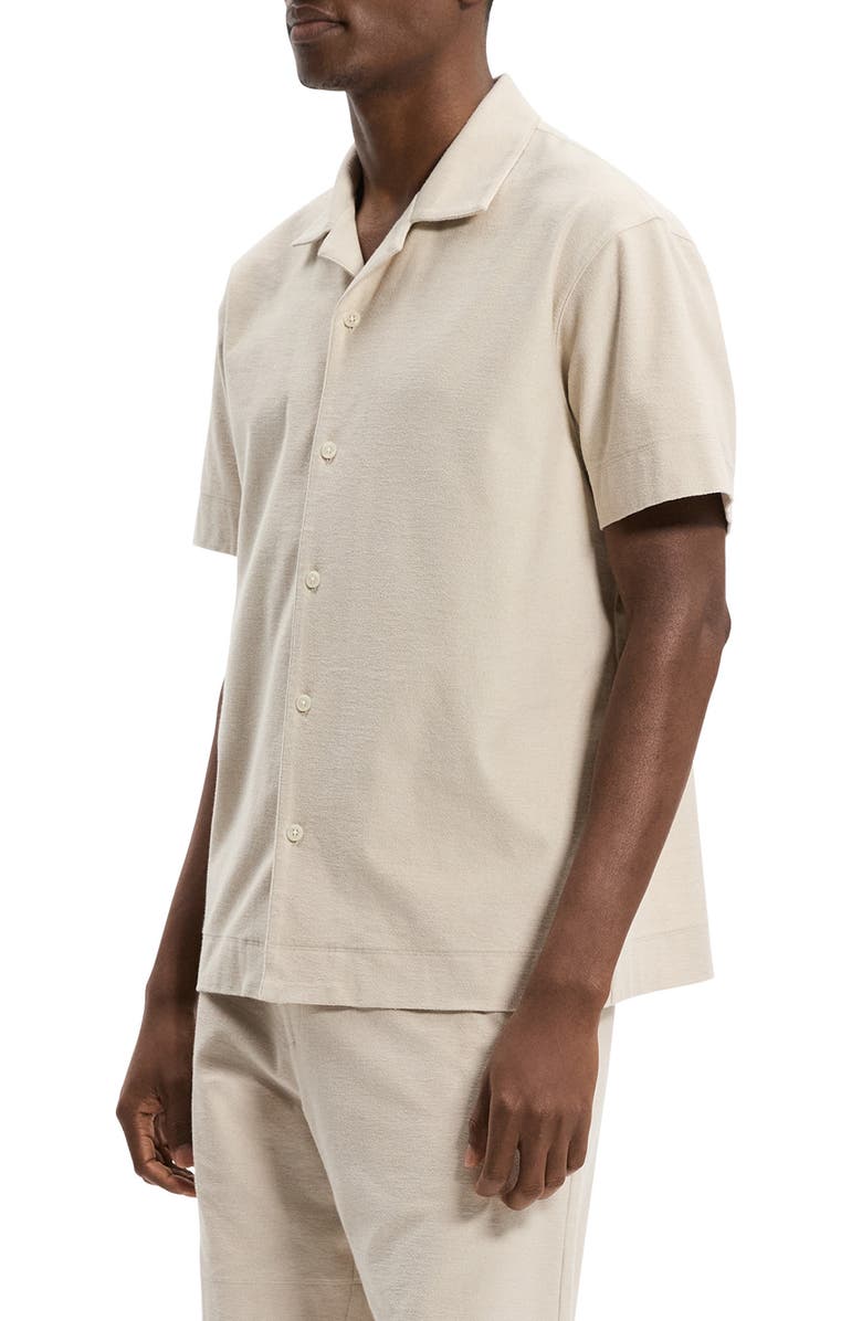 Theory Terry Cloth Camp Shirt, Alternate, color,