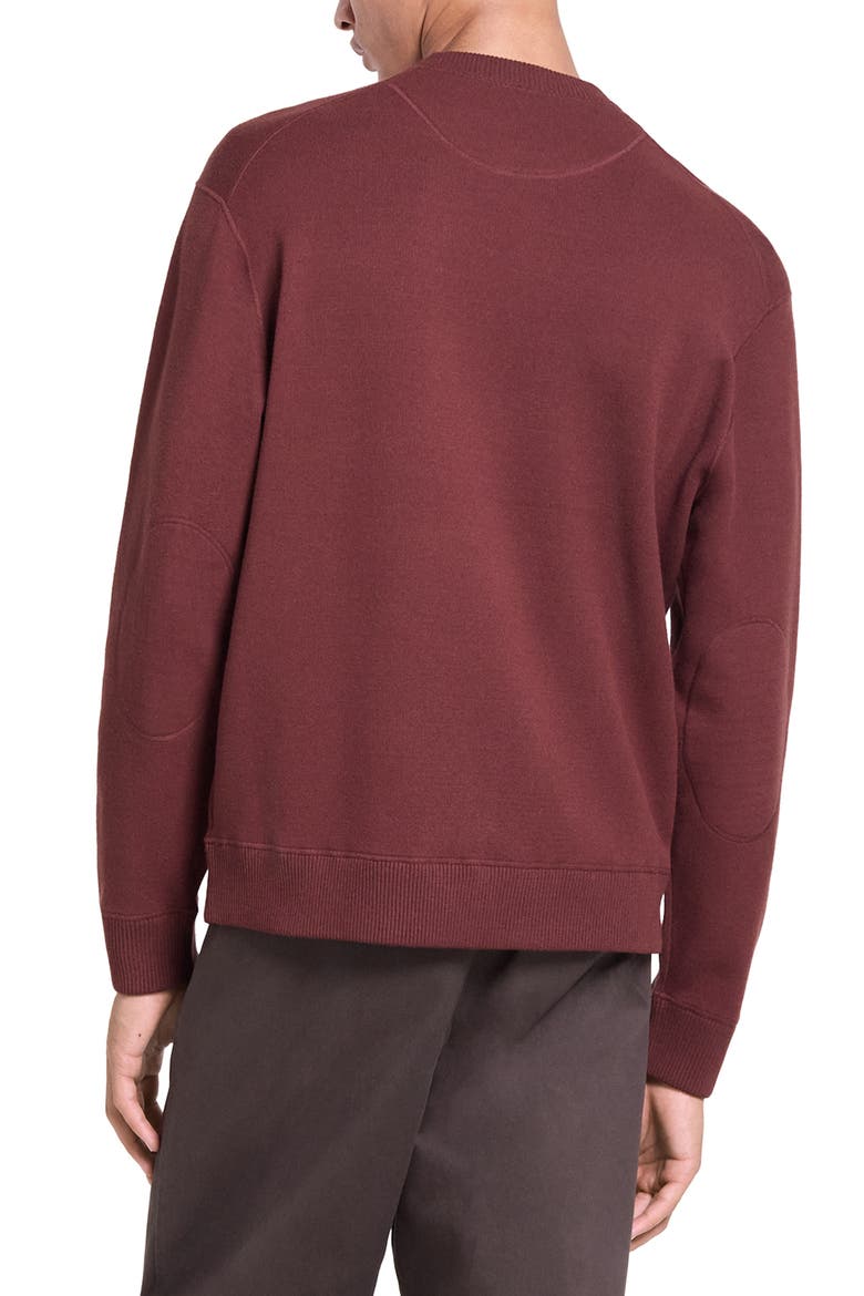 Relaxed Crewneck Sweater, Alternate, color, DEEP AUBURN - 2U6