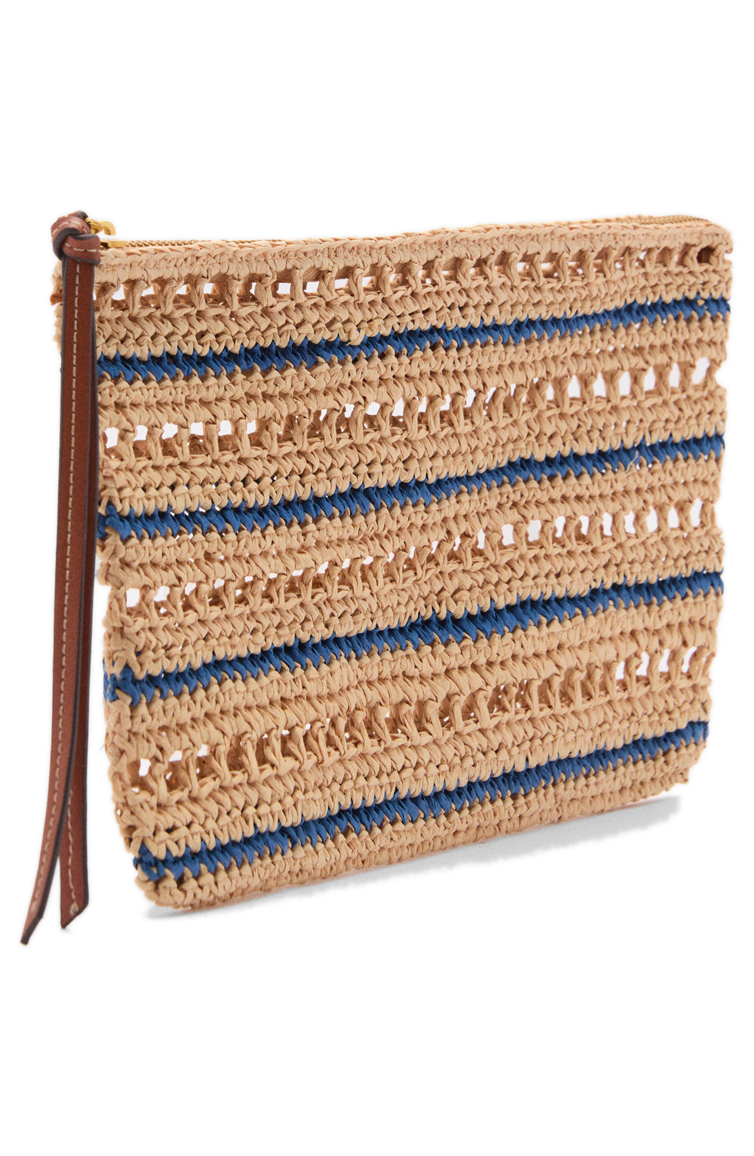MANGO Raffia Pouch, Alternate, color, 